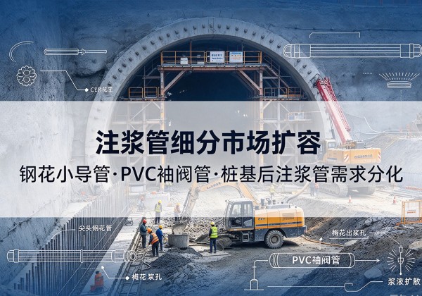 鄂城注浆管细分市场扩容，隧道钢花小导管、PVC 袖阀管、桩基后注浆管需求分化